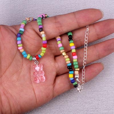 China YI fashionable cute/hip/tinkle hop 2021 fashion color beads back during first to act the role ofing is tasted hip-hop club Ms. collarbone chain CI hired for sale