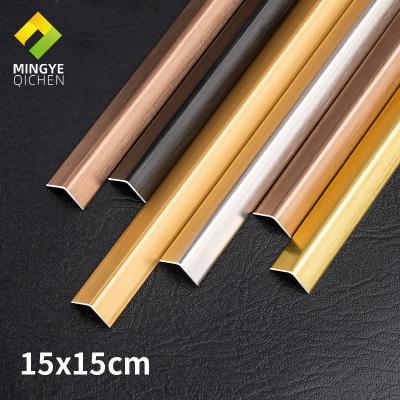 China 15*15mm modern floor transition v strips v profile aluminum wall decoration junction panel groove v corner for sale