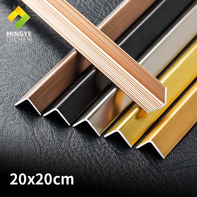 China Modern Home Decoration Edge Tile Trimming 20*20mm V Shaped Aluminum Corner Edging Trim For Corner Wall Guard for sale