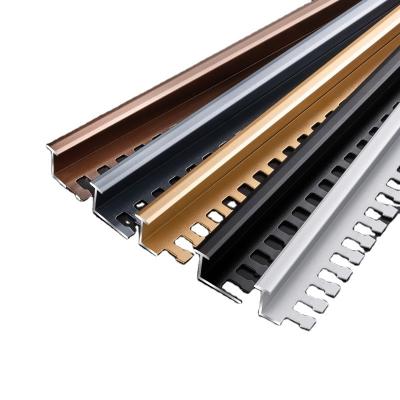 China Corner Profile L Shape Border Edge Trim Modern High Quality Aluminum Tile 12mm Transition Trim for sale