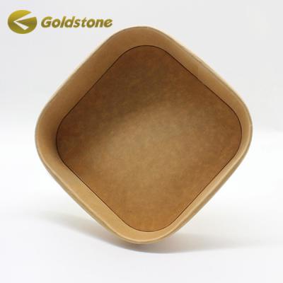 China White Square Bottom Paper Bowl For Restaurants Cafes Food Trucks for sale