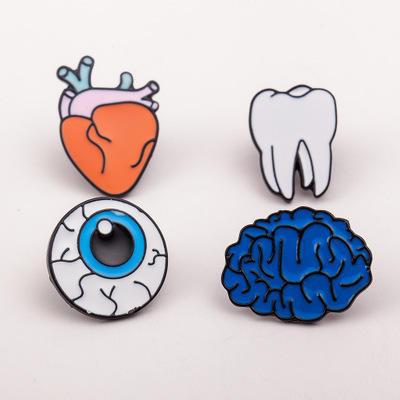 China Bag Japanese And Korean Human Organs Medical Brain Eye Tooth Enamel Brooches for sale