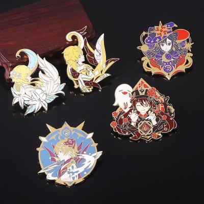 China Bag Anime Jewelry Accessories Cosplay Morax Character Anime Game Genshin Impactn Brooch for sale