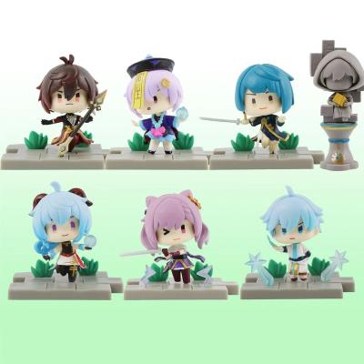 China Japan New Arrive Cartoon Pvc Toy Doll Anime Figure Set Boxed Qiqi Tartaglia Game Genshin Impact Action Figures for sale