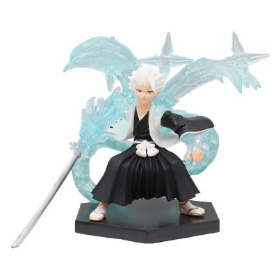 China Japan Cartoon Pvc Ornament Anime Figures Toy Hitsugaya Toushirou Bleach Action Figures for sale