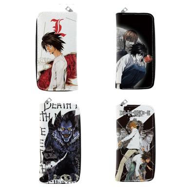 China Japan Cartoon Print Pu Long Purse Wallet Anime Death Note Leather Wallet for sale