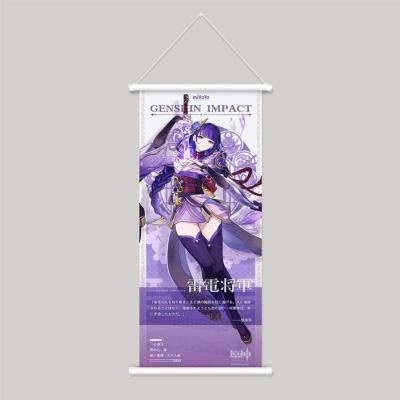 China CREATIVE 30x70cm Anime Prints Scroll Poster Genshin Impact Printing Hanging Picture for sale