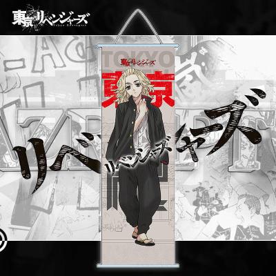 China CREATIVE 70x25cm All Characters Decorate Hanging Picture Jujutsu Kaisen Tokyo Revengers Anime Wall Scroll Poster for sale