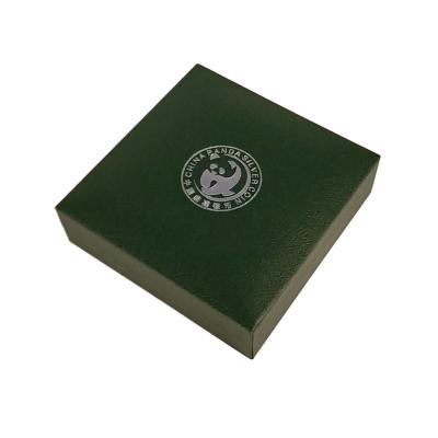 China Safe Simple Green Commemorative Coin Box Coin 45mm Special Paper Plastic Packaging Box for sale