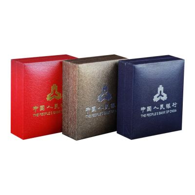 China Double 25mm 27mm 30mm Safe Adjustable Coin Capsule Red, Gold and Blue Commemorative Coin Plastic Special Paper Gift Box for sale