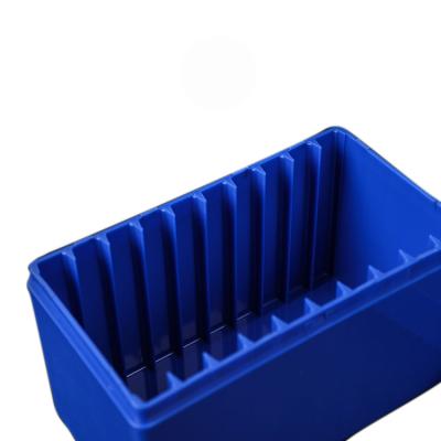 China Good Hot Sale Price Safe Red And Blue 12.4*7*9.1cm Rectangular Plastic Storage 10Coin Box for sale