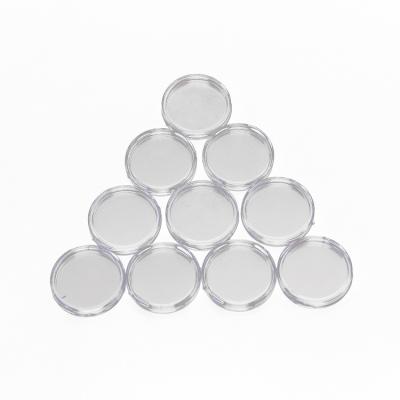 China Good quality 21mm commemorative transparent white display materials reused hot sale plastic capsule case PS coin capsules boxes for sale