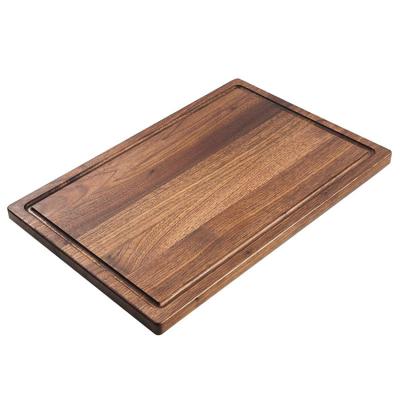 China Sustainable Kitchen Acacia Wood Chopper Extra Large Cutting Board Block with Juice Groove for sale