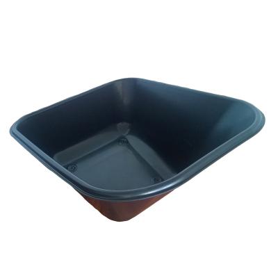 China 2021 Plastic New Tray Wheelbarrow Bucket Replaceable Customizable For Stone Transport for sale