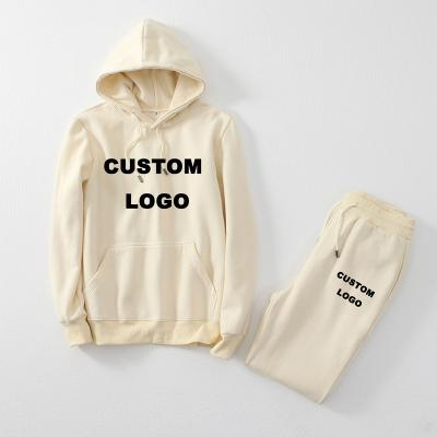 China Unisex QUICK DRY High Quality Cotton Customized Blank Hoodie Tracksuit For Men And Women Jogging Sweatpants And Unisex Hoodie Sets for sale