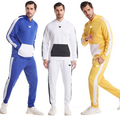 China Other Autumn 2021 high quality football and jogger with print men's tracksuit sweatshirts men's hoodies two-piece set and pants for sale