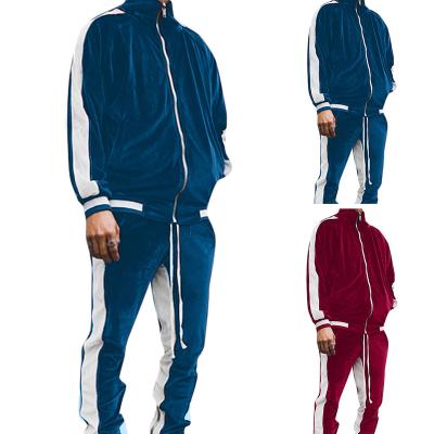 China Other Wholesale High Quality Custom Logo Sports Wear Simple Velvet Embroidery Men's Casual Oversized Tracksuits Set Two Piece For Men for sale