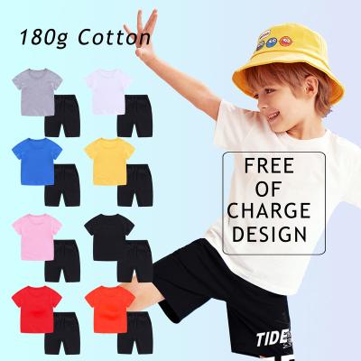 China Brand design cotton kids boutique clothing casual sports suit kids clothes baby boy summer clothes 2 pieces sets for sale