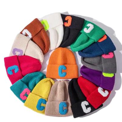 China Wholesale Fashionable COMMON Warm Spring High Quality Winter Knit Custom Embroidery Logo CC Men's and Women's Beanie Hats for sale