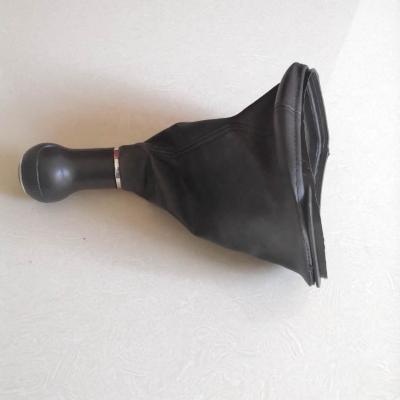 China OEM Quality Leather Shift Lever Car Parts Gear Shift Knob With Covers Car Gear Shift Black Leather Cover 5SPEED For VW for sale