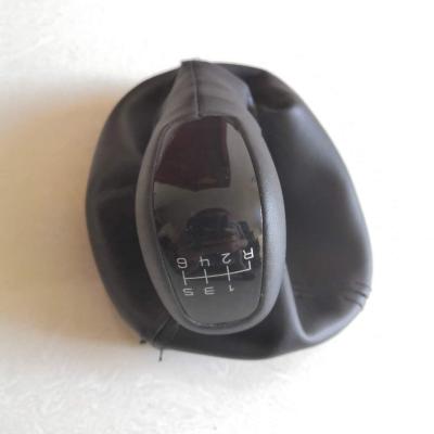 China Factory Directly Selling Leather For Auto Parts Gear Shift Knob With Covers Car Black Leather Gear Shift Cover 6SPEED For BENZ for sale