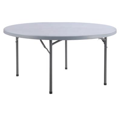 China Table 5ft Outdoor Plastic Folding Table Round Used For Banquet Outdoor Wedding Folding Table for sale