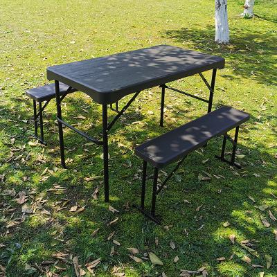 China Hot Sale 3pcs Outdoor Table Kits Set Plastic Folding Garden Beer Table Set for sale