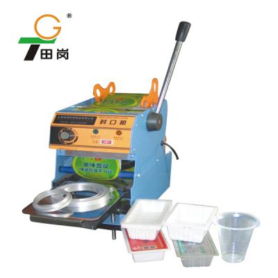 China Plastic Beverage Cup Sealing Machine /Hand Operated Tofu Packing Machine Plastic Box Sealing Machine for sale