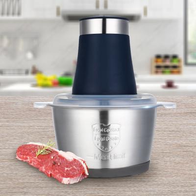 China High Efficiency Stainless Steel Meat Chopper Vegetables Meat Grinder Mashed Electric Food Mixer Chopper for sale