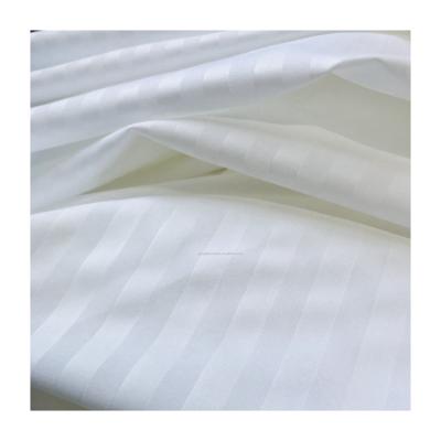 China Breathable Hotel Beddings Price Embossed 1CM Stripe Microfiber Sheet Fabric For Hotel Bedding Sets for sale