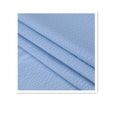 China Breathable Rich Colors Solid Dyed Bubbled Microfiber Polyester Sheet Fabric for sale