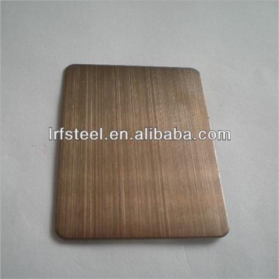 China Building field color hairline finish stainless steel brass sheet for sale