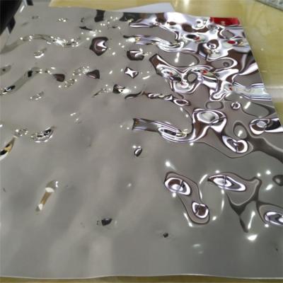 China Decoration Water Ripple Texture Hammered Stainless Steel Panel Mirror Sheet For Ceiling System for sale