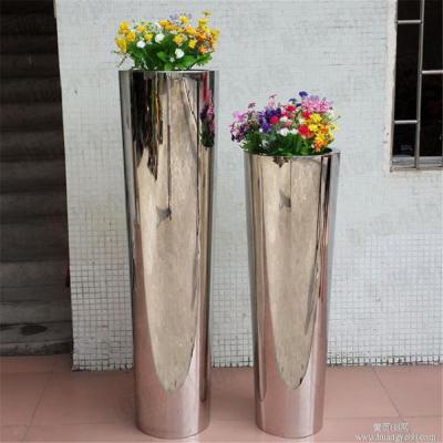 China Wholesale Stainless Steel Mirror Finish Metal Flower Vase for sale