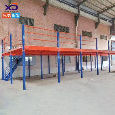 China Steel Structure Storage Attic Hardware Warehouse Heavy Duty Two Floor Platform Shelf Manufacturer Steel Can Be Customized for sale