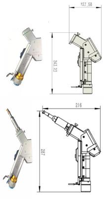 China 1000W 2000W Industrial Laser Cleaning Head Portable Multifunctional for sale