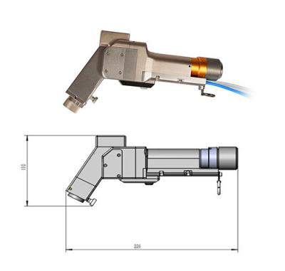 China Touch Control Laser Cleaning Head With 10m 20m Cable Length for sale