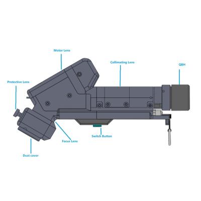 China Máquina de limpieza con motor único de 2000W de fibra de mano 0-300mm tamaño del haz de limpieza ajustable en venta