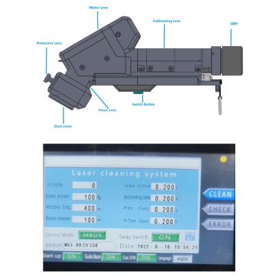 China Máquina de limpeza a laser de motor único portátil de 1500W para limpeza de aço e aço inoxidável à venda