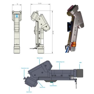 China Máquina de limpeza a laser de motor único portátil de 1500 W com modo de saída a laser CW à venda