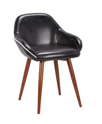 China OTHER Factory Price Modern Industrial Black Dining Chair PU Leather for sale