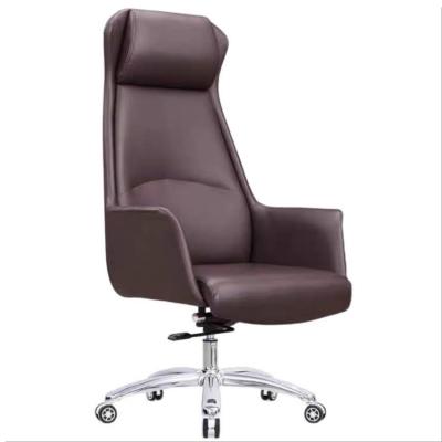 China Modern Simple Leather Executive Boss Supervisor Manager Home Office Computer Lift Swivel Chair Adjustable (Height) for sale