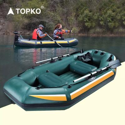 China Explore Water Cheap TOPKO 3-4 Person Surfing Inflatable Drift PVC For Exploring Rowing Boats Fishing Top Fishing Kayak for sale