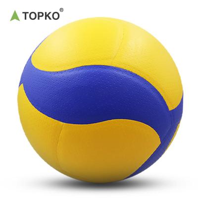 China Soft PU Leather Outdoor Craft Machine Sewing TOPKO Volleyball , PU Leather Soft Indoor Outdoor Volleyballs Sports Training Game , Colored Volleyball Size 5 Beach Volleyball for sale