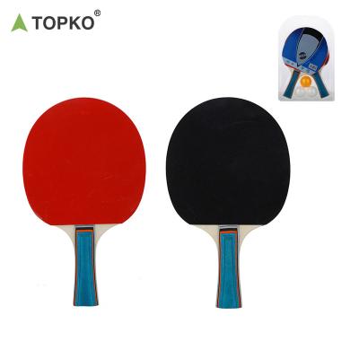 China High Quality Professional Poplar Topko Ping Pong Paddle Table Tennis Bats Double Sided Reverse Tape Ping Pong Paddles for sale