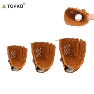 China TOPKO Durable High Quality PVC Comfortable Baseball Gloves and Baseball Putting Gloves Catching Softball Practice Baseball Gloves for sale