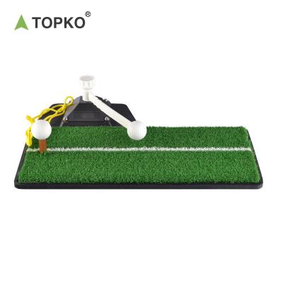 China Turf Plus TOPKO Environmentally Friendly Rubber Thick Unique Turf Golf Swing Mat Park Garden Yard Learners Hitting Protective Stretch Training Equipment Golfing With 360 Degree Rotating Ball for sale