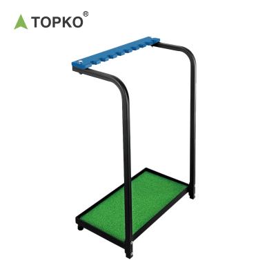 China TOPKO Golf Club Storage High Quality Rack For Golf Accessories Steel And Wooden Rack Club Storage Solid Rack for sale