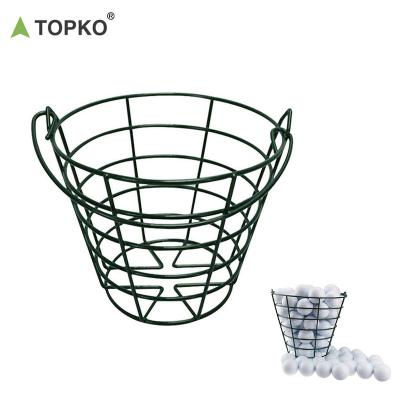 China Topko Golf Accessories Accessory Wire Rack For Golf Ball Holder Grip Iron Wire Golf Ball Basket Holds 50 Balls For Outdoor Sport for sale