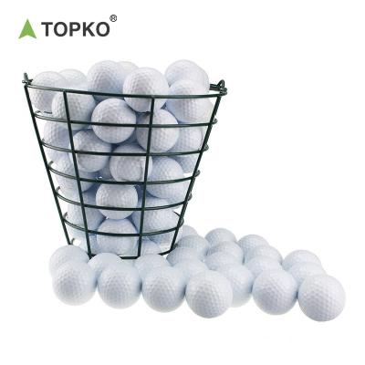 China Golf Accessory Topko Golf Accessories Wire Rack, Golf Ball Holder Handle Iron Wire Golf Ball Basket Holds 50 Balls for Outdoor and Indoor Sport for sale